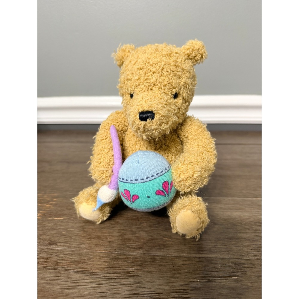 Disney Gund Classic Pooh Easter Plush Bear with Egg and Paintbrush